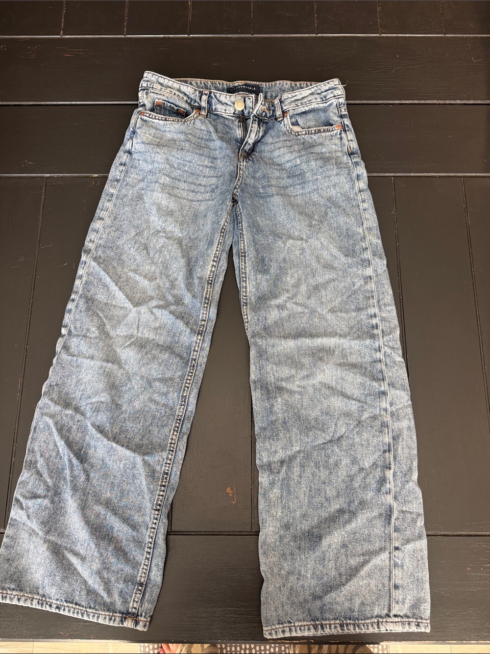 Aeropostale Light Blue Wide-Leg Jeans